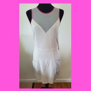 NWT Express Fashion Star Exclusive Fishnet Sleeveless Sheath Pencil Dress SZ 10